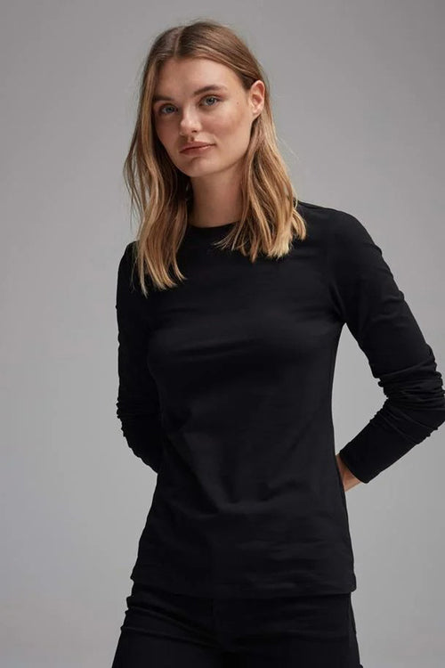 T-shirt (lange mouwen) zwart - OPUS