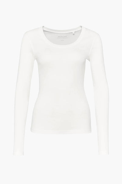 Top uni manches longues Blanc - OPUS