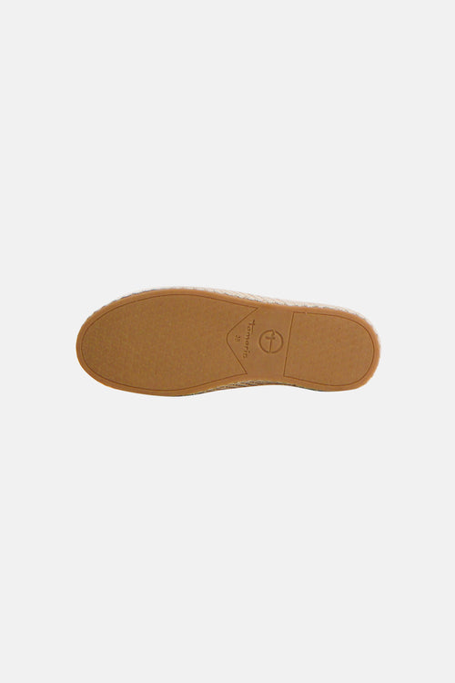Camelkleurige sneakerzool van Tamaris met merklogo en maatindicatie.