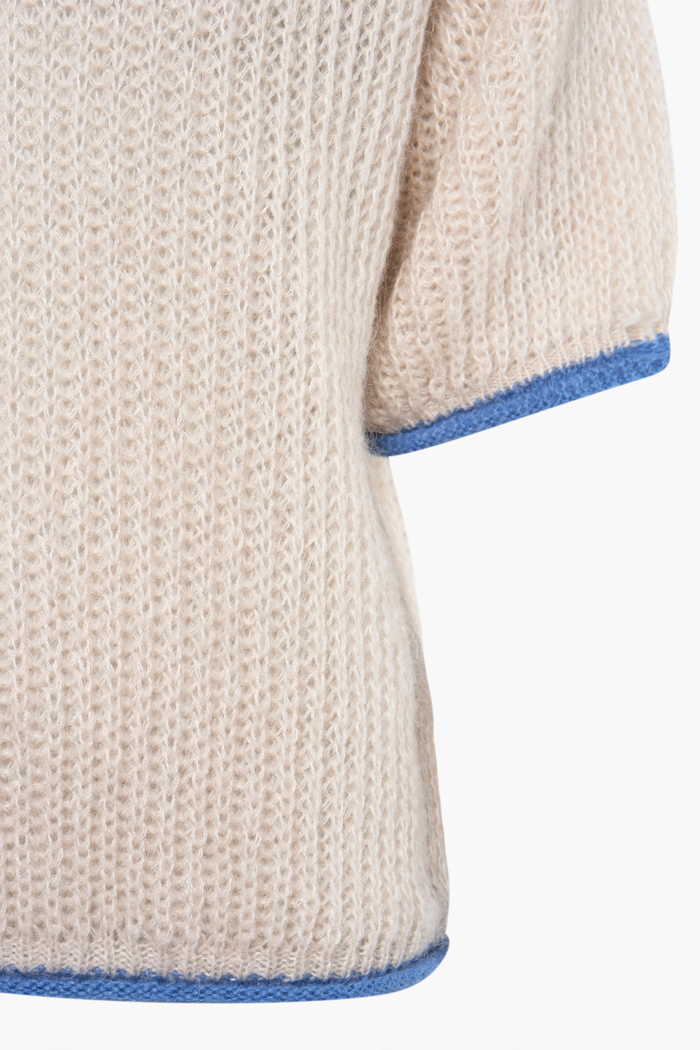 Pull col rond Écru - Terra di Siena