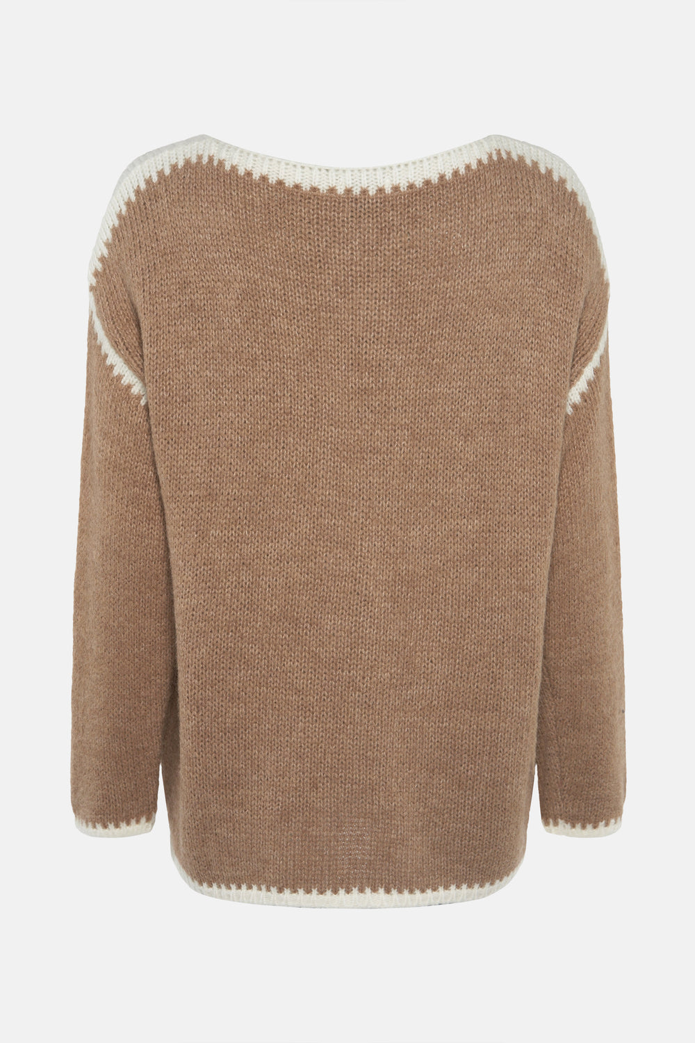 Trui met ronde hals Beige - Terra di Siena