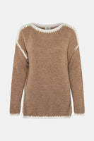 Trui met ronde hals Beige - Terra di Siena