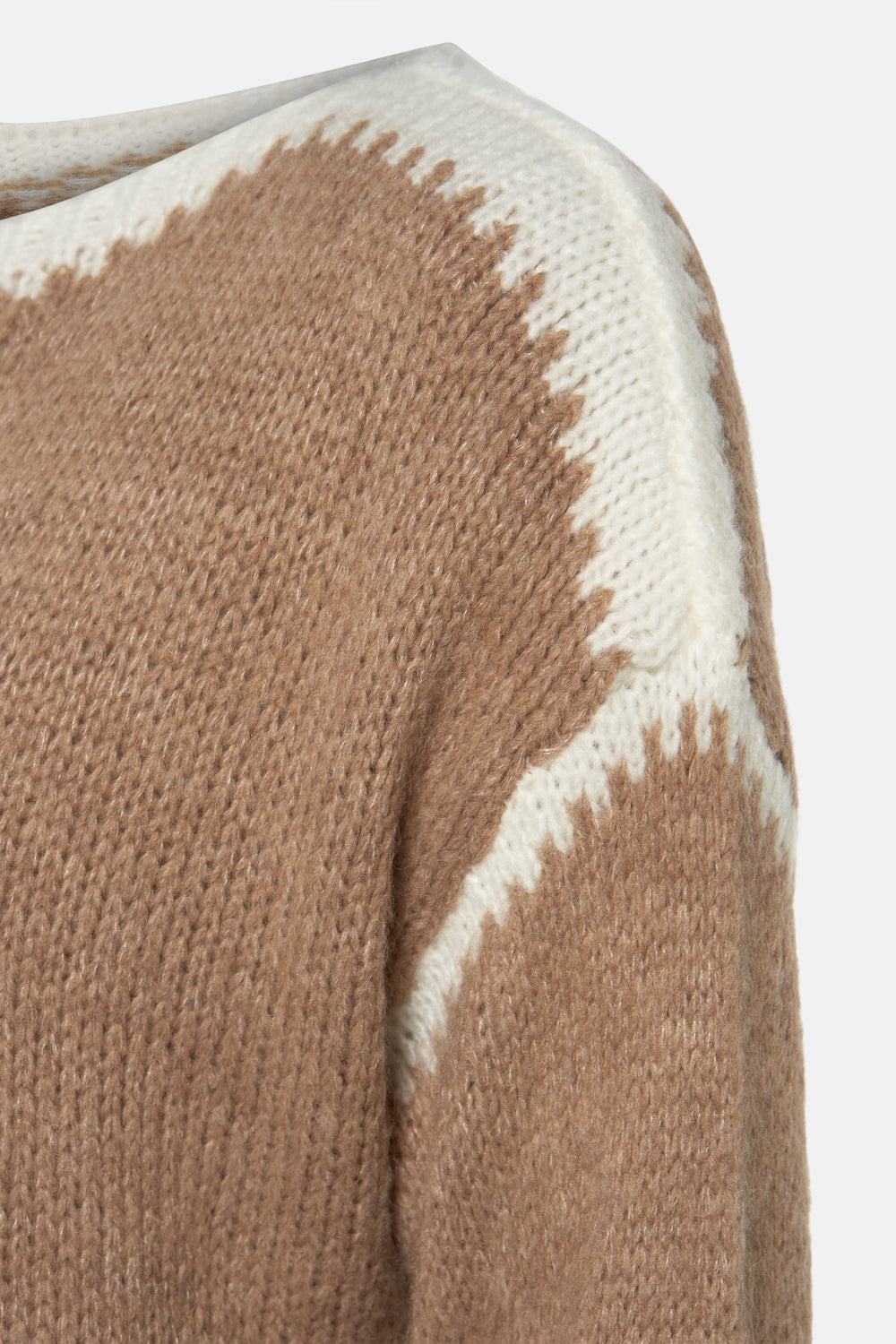 Trui met ronde hals Beige - Terra di Siena