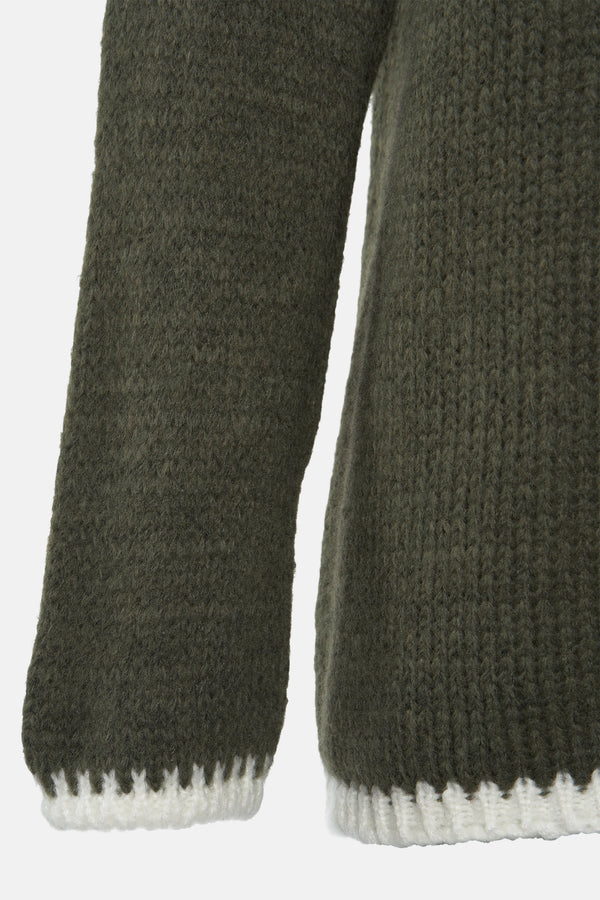 Trui met ronde hals Groen - Terra di Siena