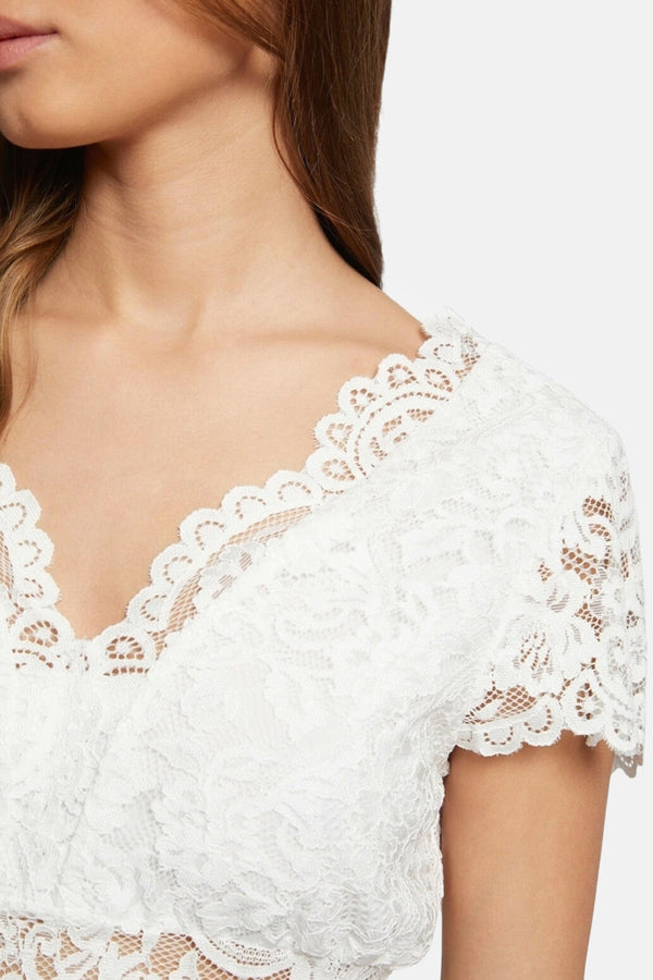 Top uni manches courtes Blanc - Morgan de Toi