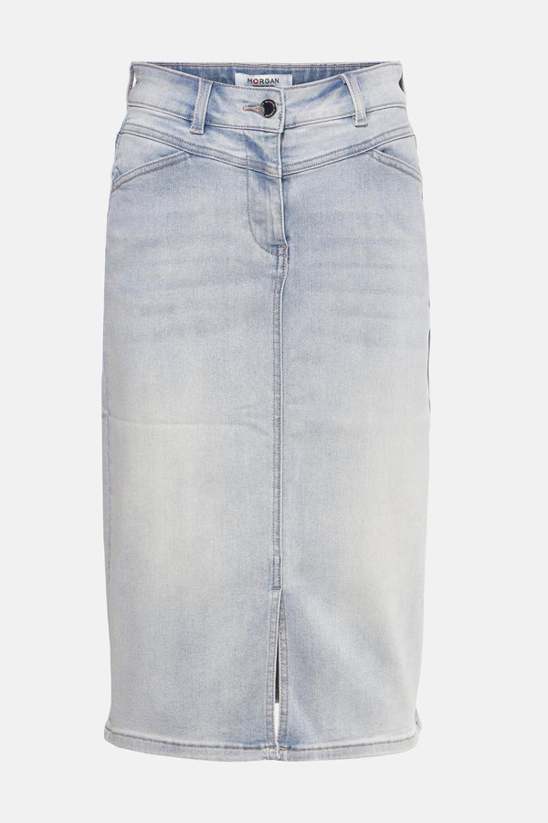 Jupe 3/4 LIGHT BLUE DENIM - Morgan de Toi
