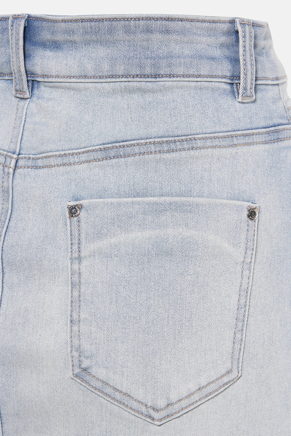Jupe 3/4 LIGHT BLUE DENIM - Morgan de Toi