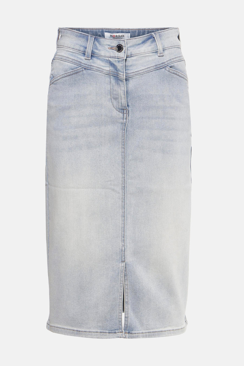 Jupe 3/4 LIGHT BLUE DENIM - Morgan de Toi