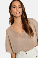 T-shirt met korte mouwen - beige