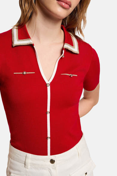 Cardigan rouge - Morgan de Toi