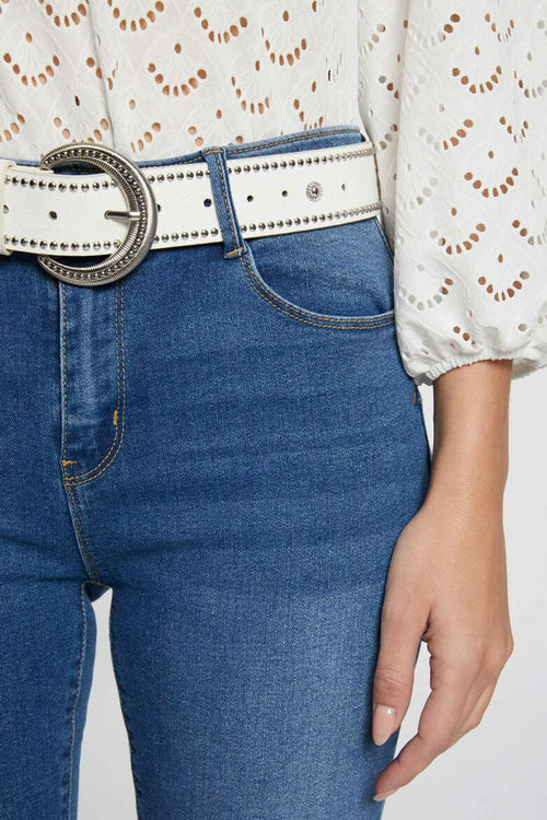 Jean 7/8 MID BLUE DENIM - Morgan de Toi