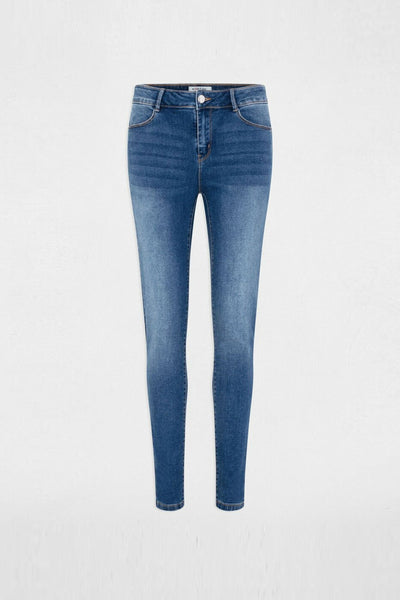 Skinny jeans in middendonkerblauw denim van Morgan de Toi, skinny fit en subtiele wassing.