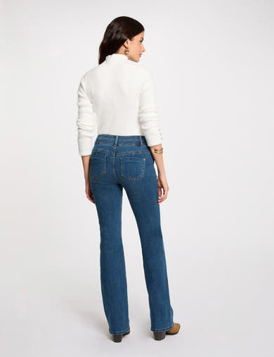 Jean évasé mid blue denim - Morgan de Toi
