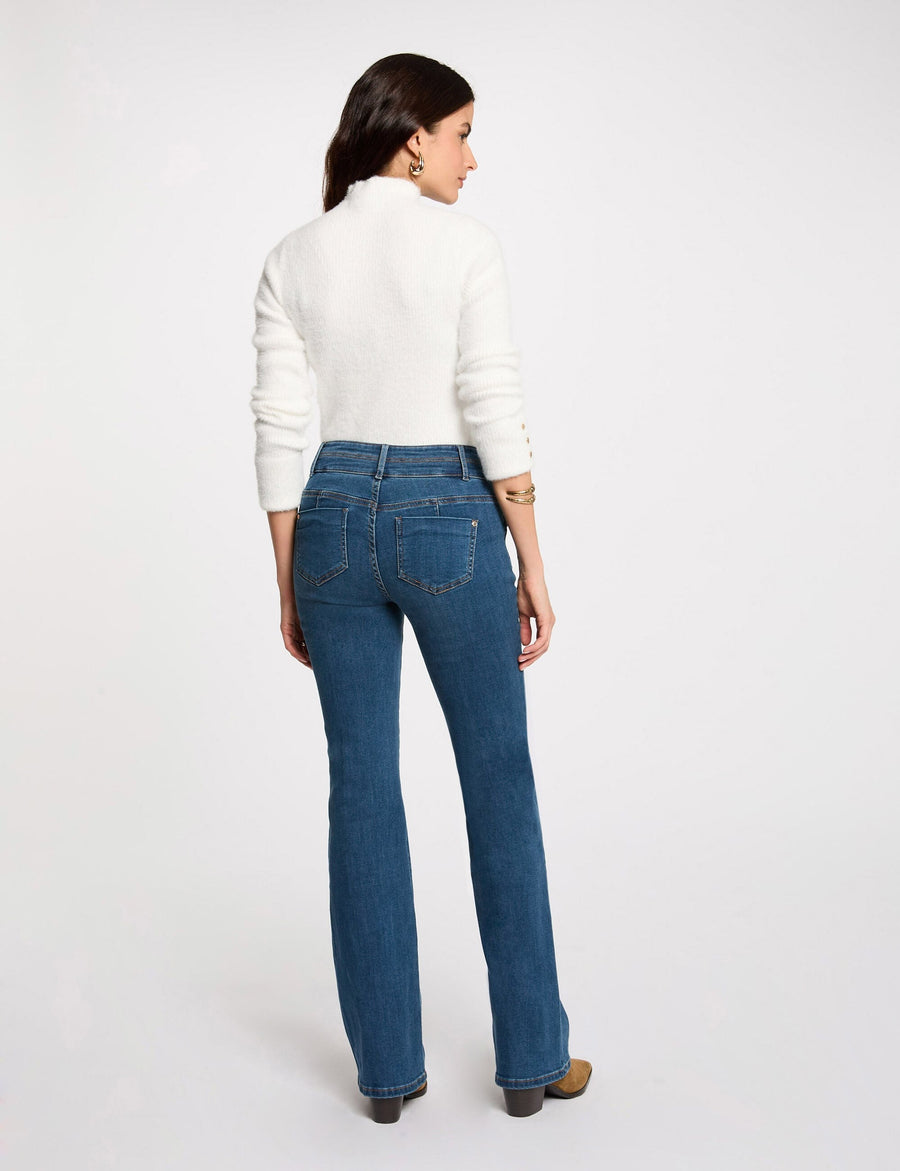 Jean évasé mid blue denim - Morgan de Toi