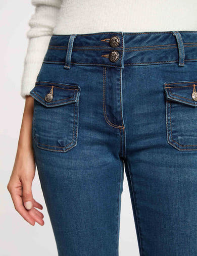 Jean évasé mid blue denim - Morgan de Toi