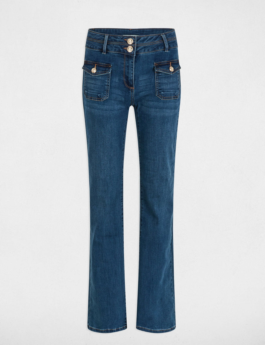 Jean évasé mid blue denim - Morgan de Toi