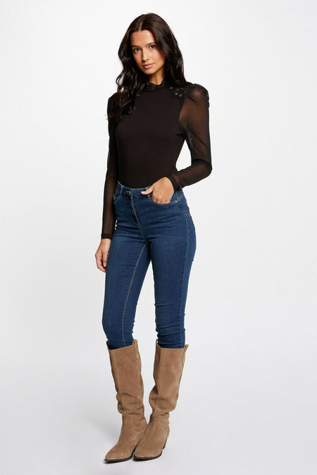 Blouse &agrave; manches longues - noir