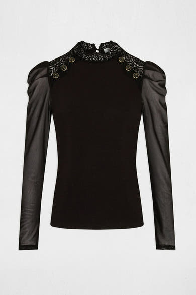 Blouse met lange mouwen - zwart