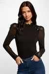 Blouse met lange mouwen - zwart