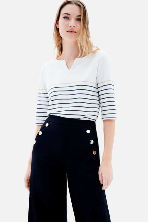 Pull met ronde hals - Wit