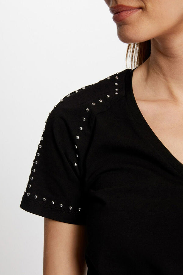 Top uni manches courtes Noir - Morgan de Toi