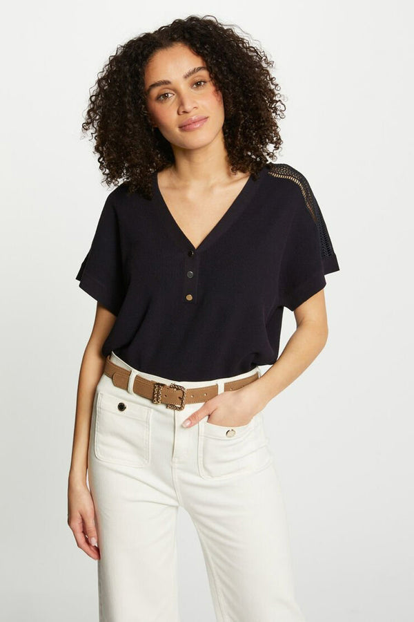 Pull col V Bleu - Morgan de Toi