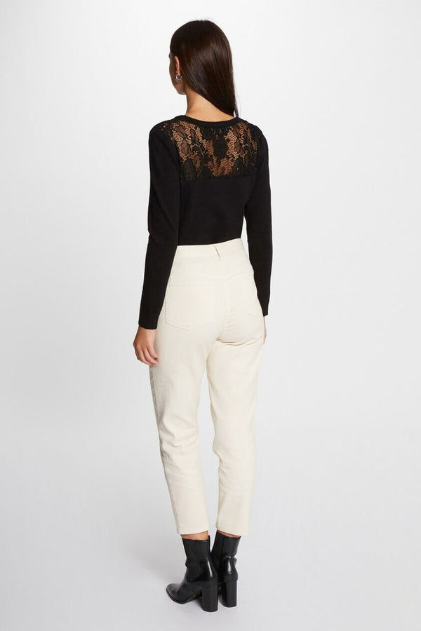 Pull col V Noir - Morgan de Toi