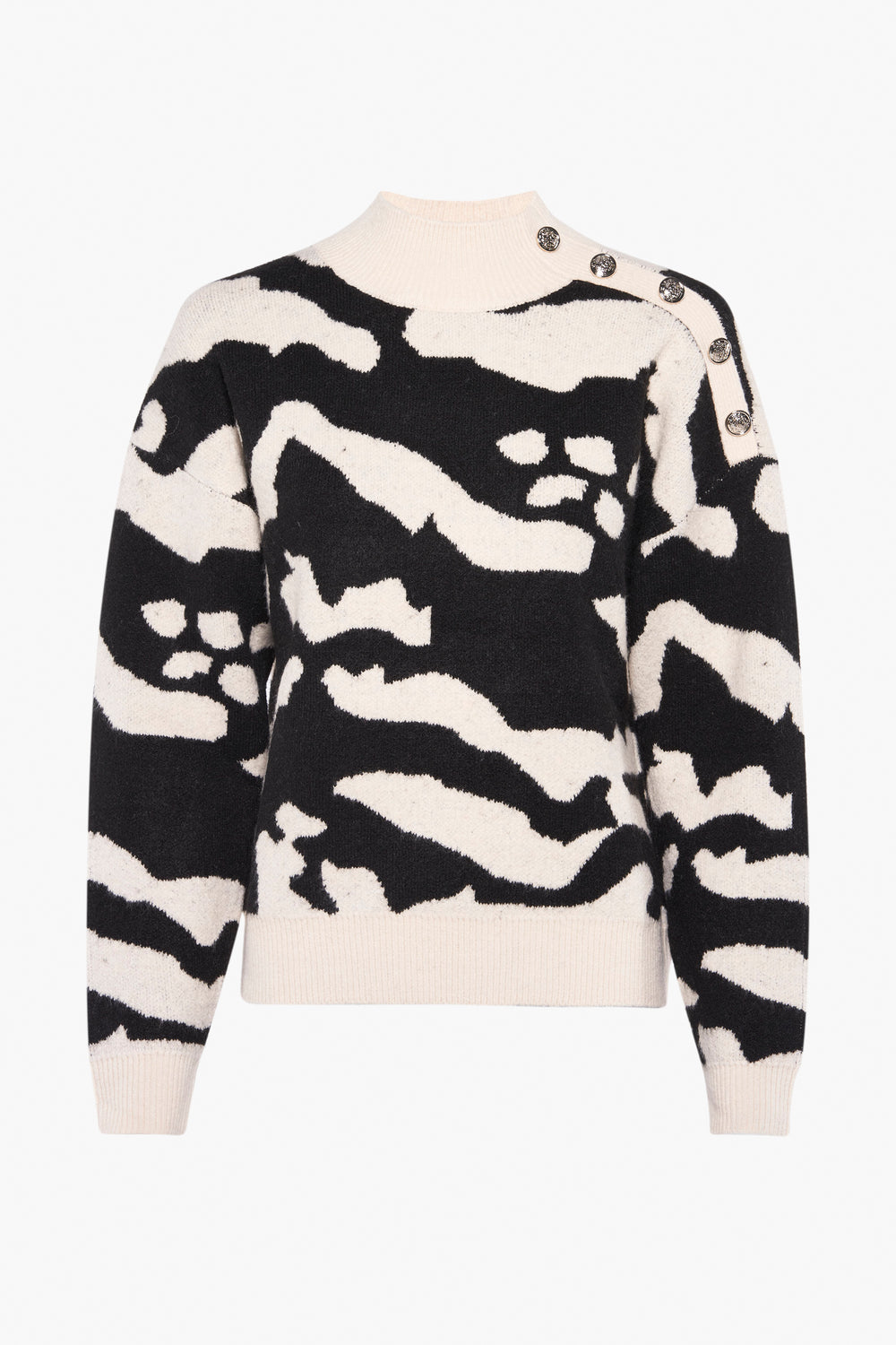 Pull col montant Noir - Morgan de Toi