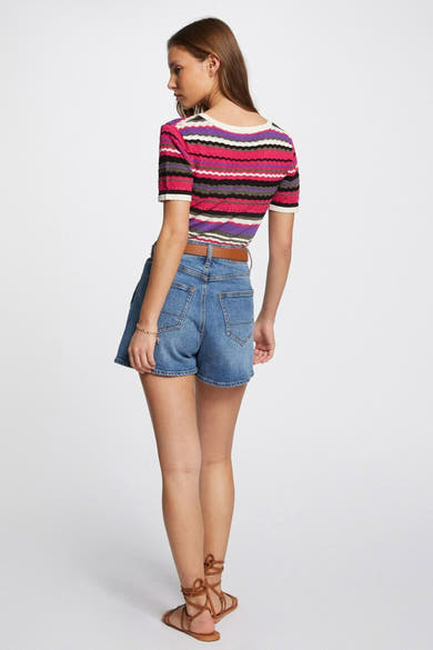 Pull à col en V - multicolore