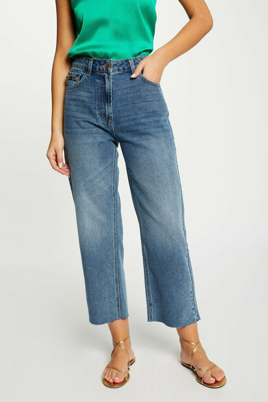 Jeans straight MID BLUE DENIM - Morgan de Toi