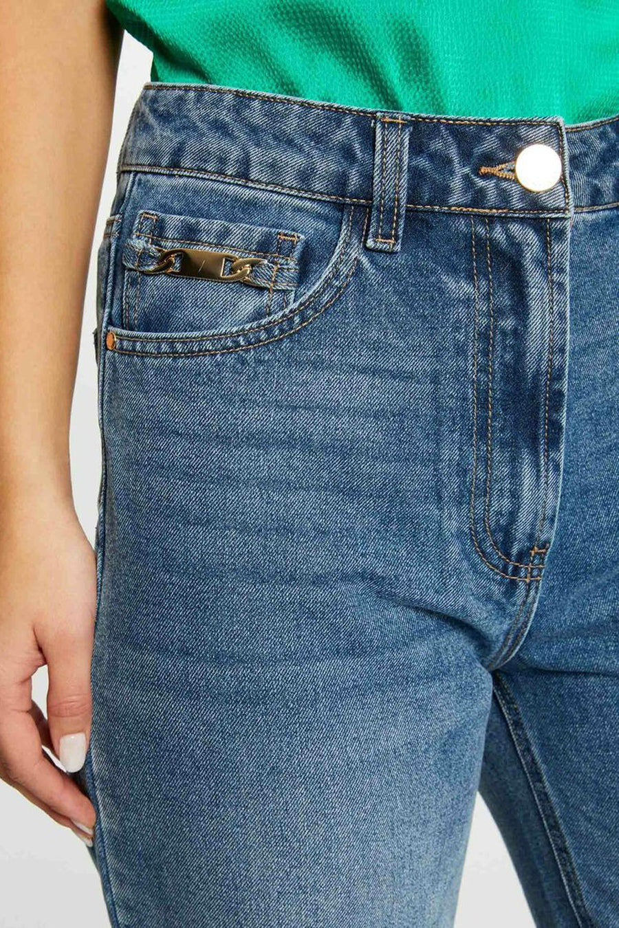 Jeans straight MID BLUE DENIM - Morgan de Toi