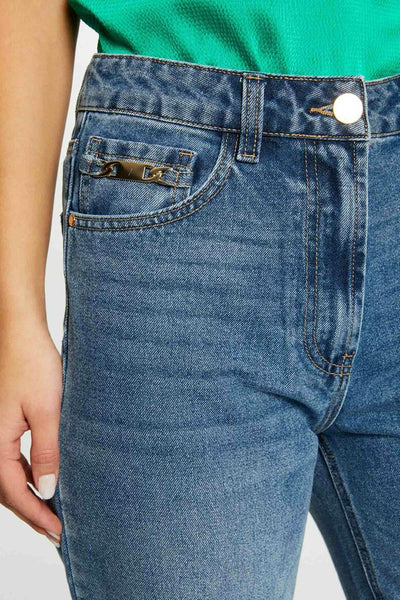 Jeans straight MID BLUE DENIM - Morgan de Toi