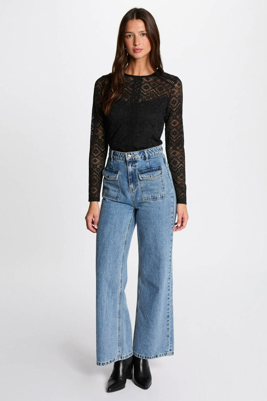 Top (lange mouwen) Zwart - Morgan de Toi