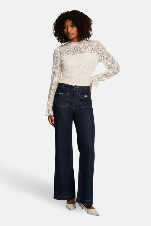 Blouse met lange mouwen - wit