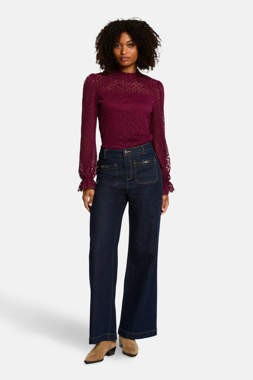 Blouse met lange mouwen - rood