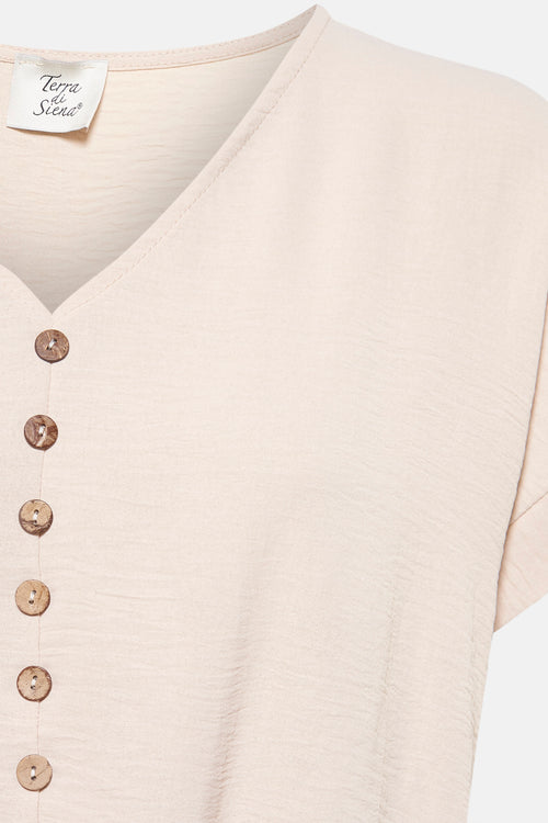Top (korte mouwen) Beige - Terra di Siena