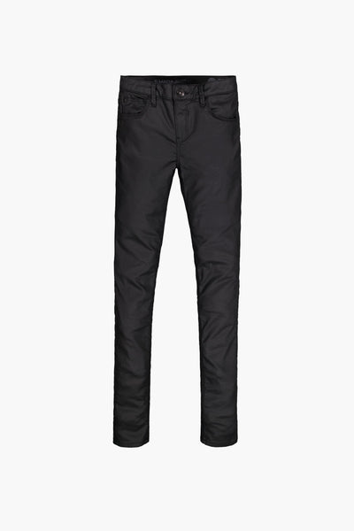 Gekleurde zwarte broek van GARCIA, klassieke rechte pasvorm en licht glanzende afwerking.