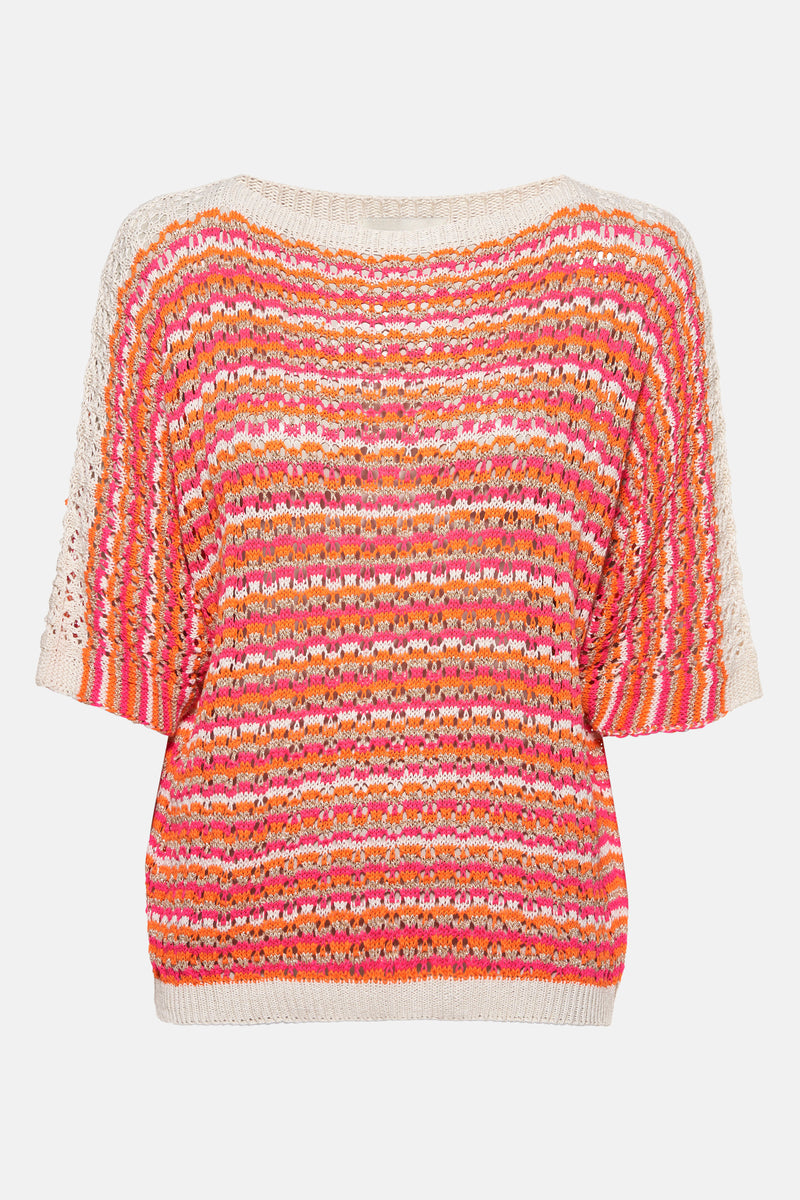 Pull col rond Multicolore - Terra di Siena