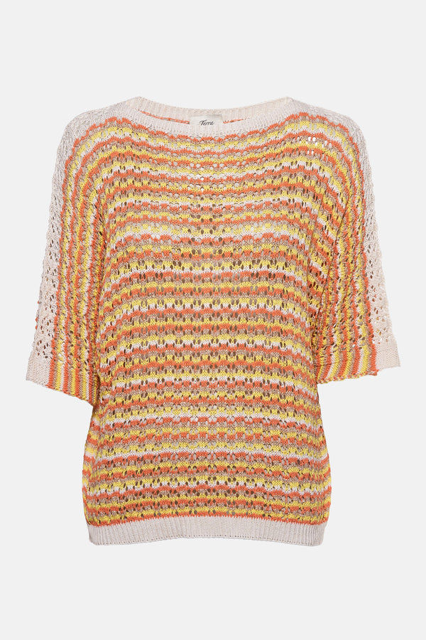 Pull col rond Multicolore - Terra di Siena