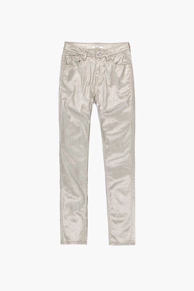 GARCIA zilveren slim fit, gesneden pasvorm, schitterend metaalachtig aspect.