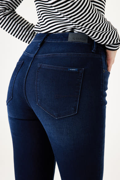 CELIA SUPER SLIM - dark blue denim