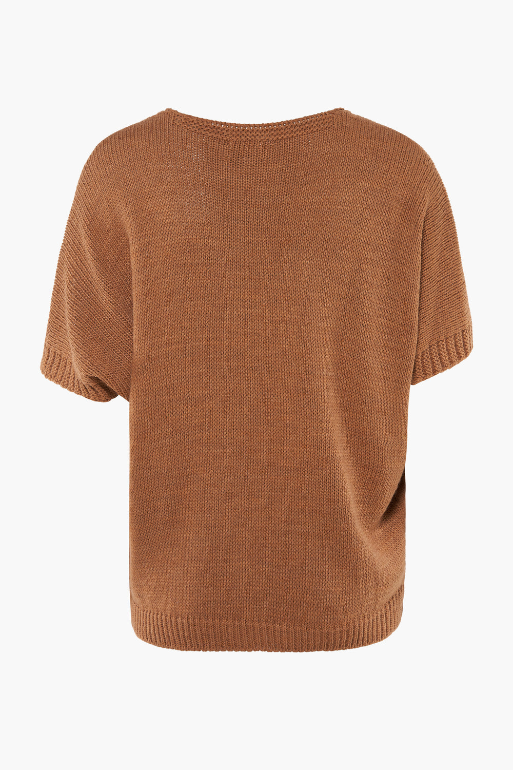 Trui met V-hals Beige - Terra di Siena