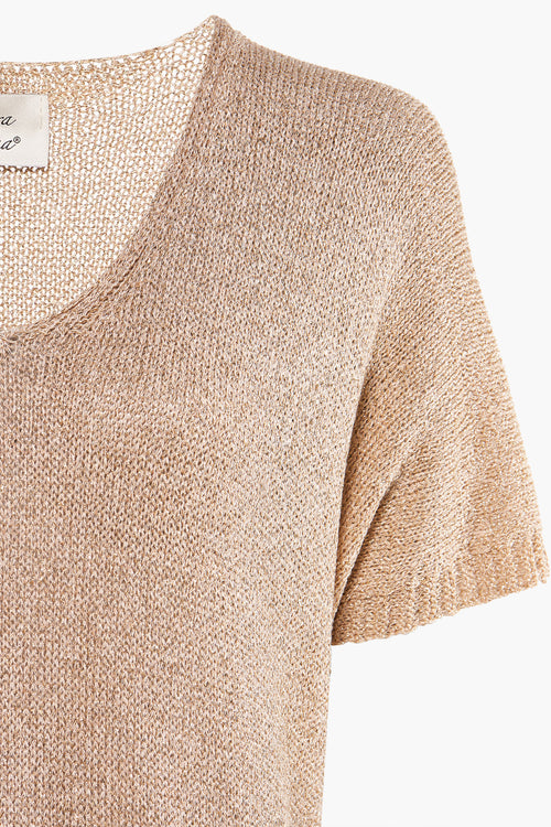 Pull met V-hals - goud