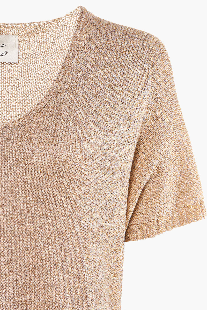 Pull met V-hals - goud