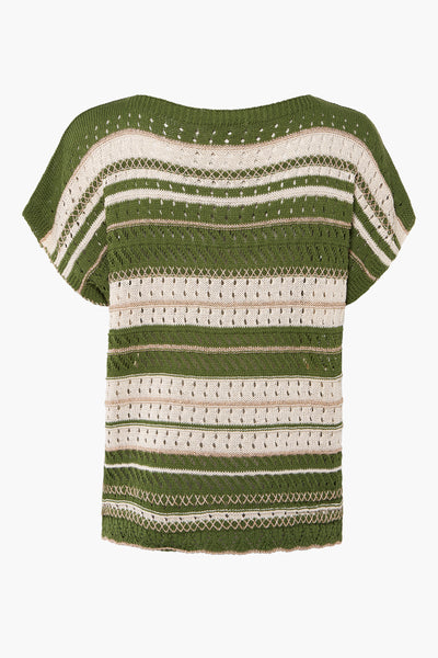 Pull col rond Vert - Terra di Siena