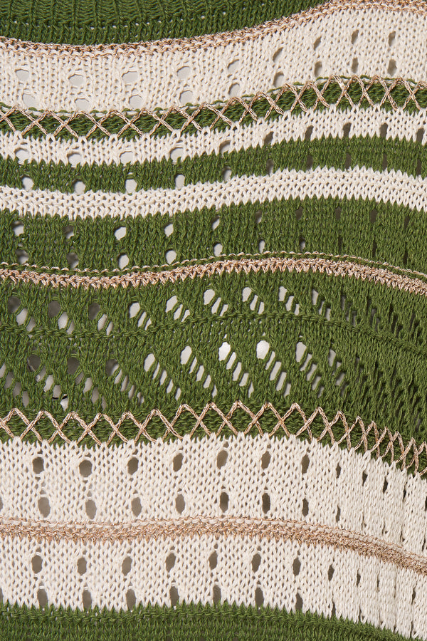 Trui met ronde hals Groen - Terra di Siena