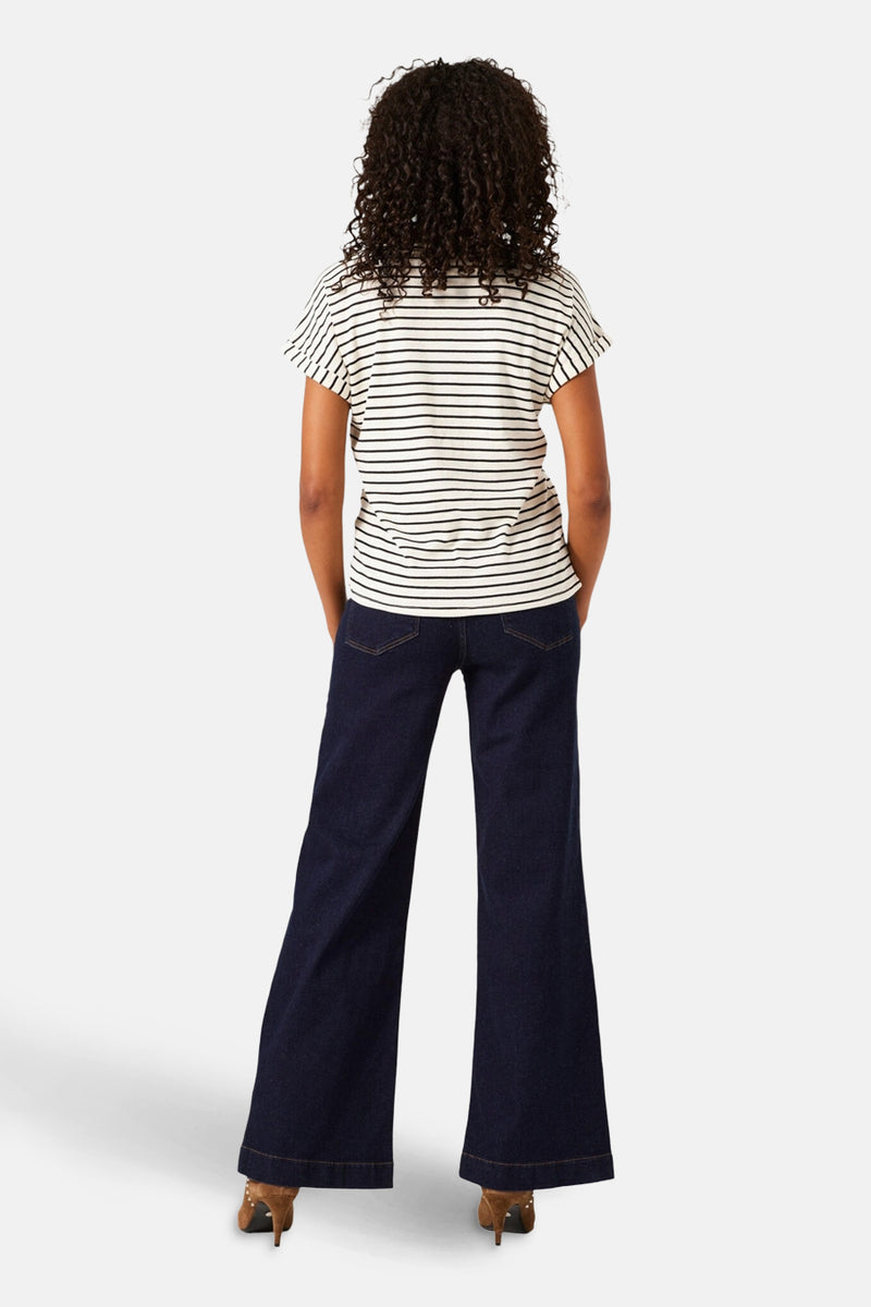 CELIA WIDE - dark blue denim