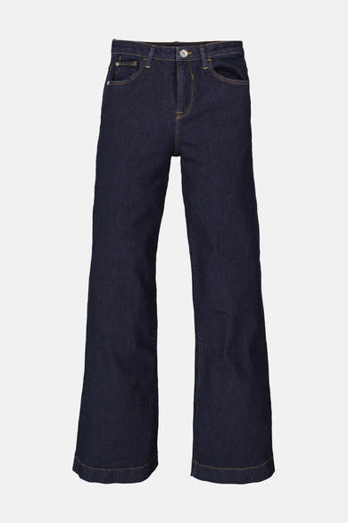 Wijde spijkerbroek in donkerblauw denim van GARCIA, met zichtbare contraststiksels.