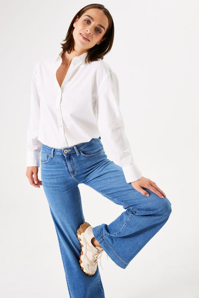 Jeans wide MID BLUE DENIM - GARCIA