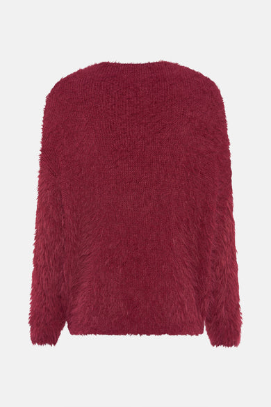 Pull col rond Rouge - Terra di Siena